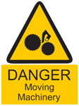 Sign For Moving Machinery